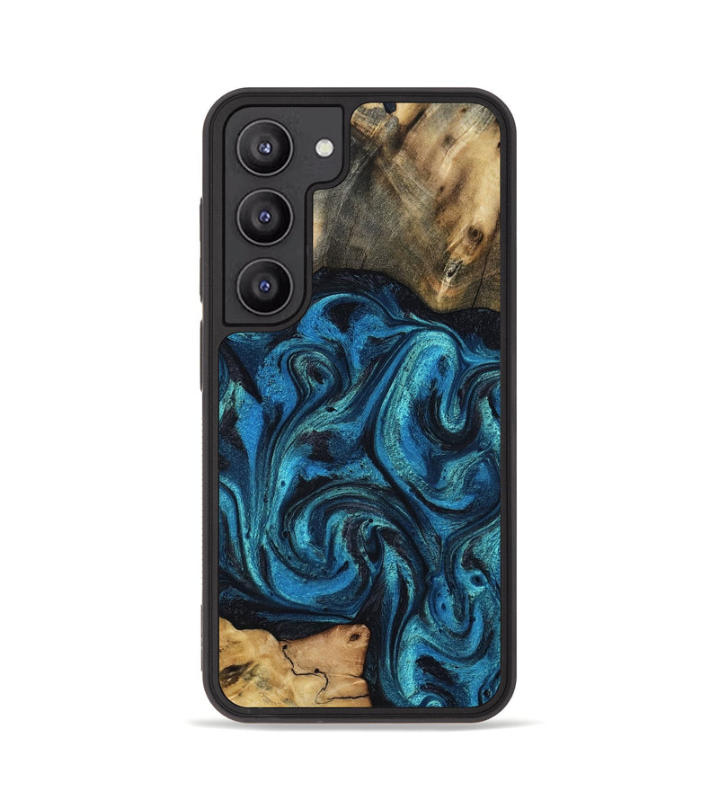 Galaxy S23 Wood Phone Case - Raheem (Blue, 800212)