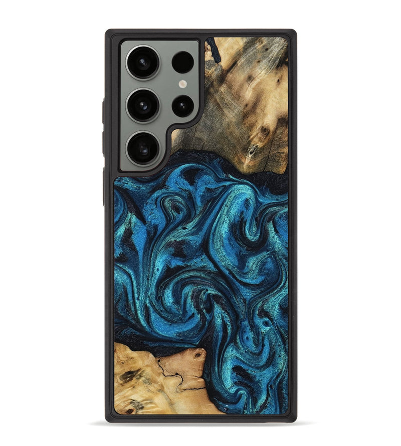 Galaxy S23 Ultra Wood Phone Case - Raheem (Blue, 800212)