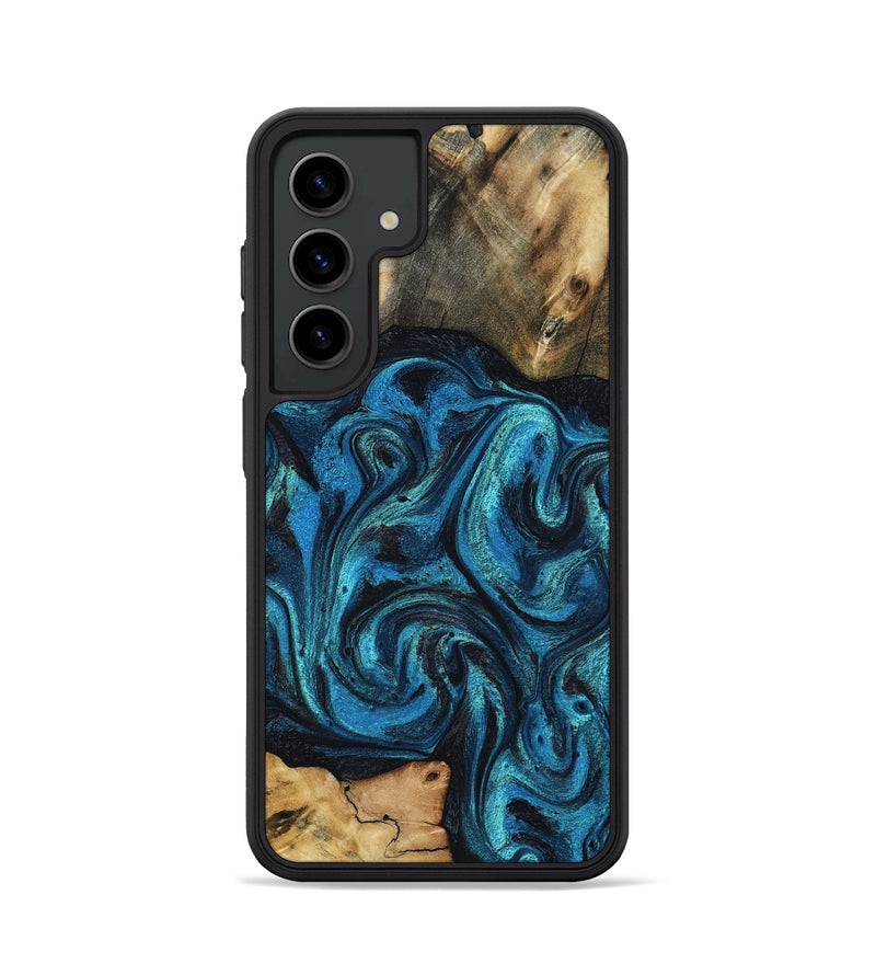 Galaxy S24 Wood Phone Case - Raheem (Blue, 800212)