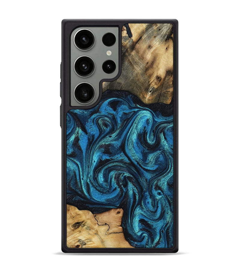 Galaxy S24 Ultra Wood Phone Case - Raheem (Blue, 800212)