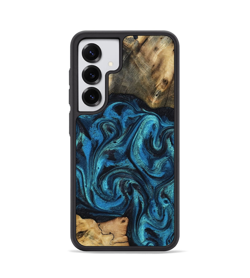 Galaxy S25 Wood Phone Case - Raheem (Blue, 800212)