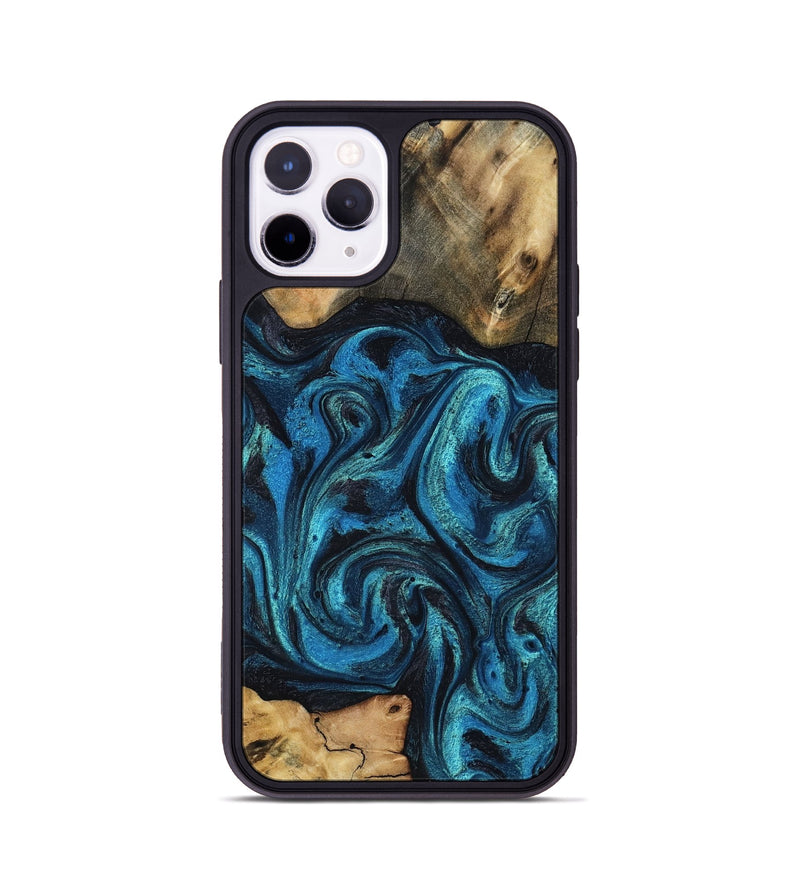 iPhone 11 Pro Wood Phone Case - Raheem (Blue, 800212)