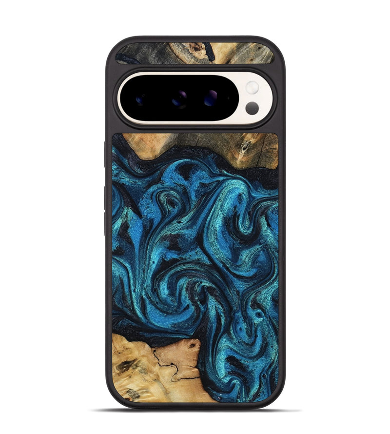 Pixel 9 Wood Phone Case - Raheem (Blue, 800212)