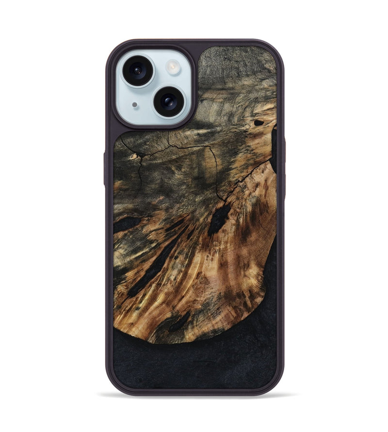 iPhone 15 Wood Phone Case - Harve (Wood Burl, 800224)