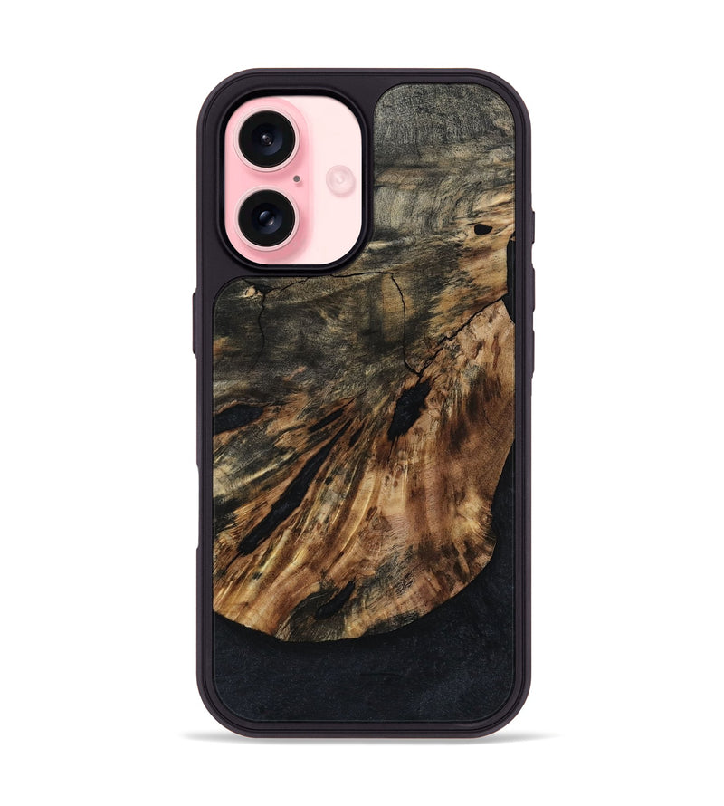 iPhone 16 Wood Phone Case - Harve (Wood Burl, 800224)