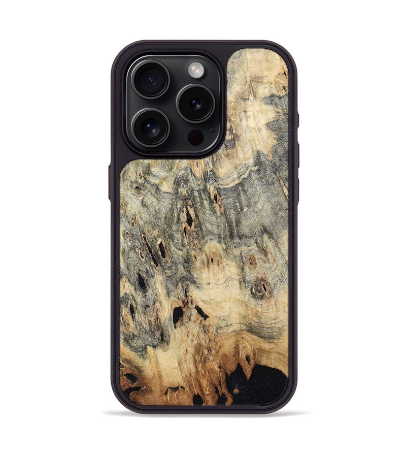 iPhone 15 Pro Wood Phone Case - Malissa (Wood Burl, 800228)