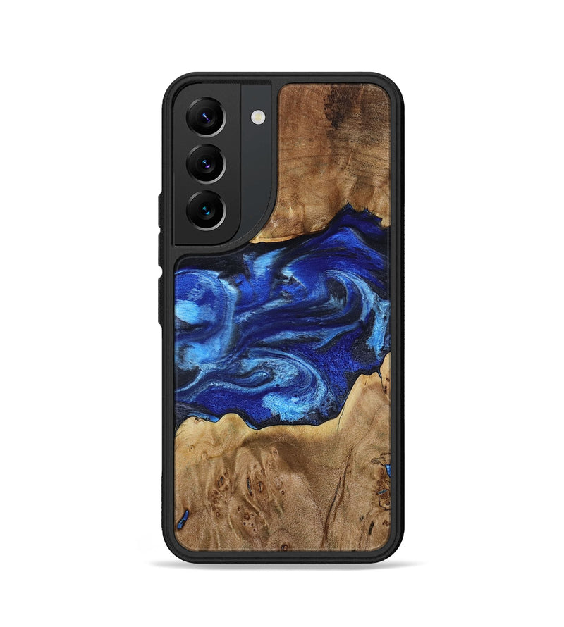 Galaxy S22 Wood Phone Case - Fatima (Blue, 800234)