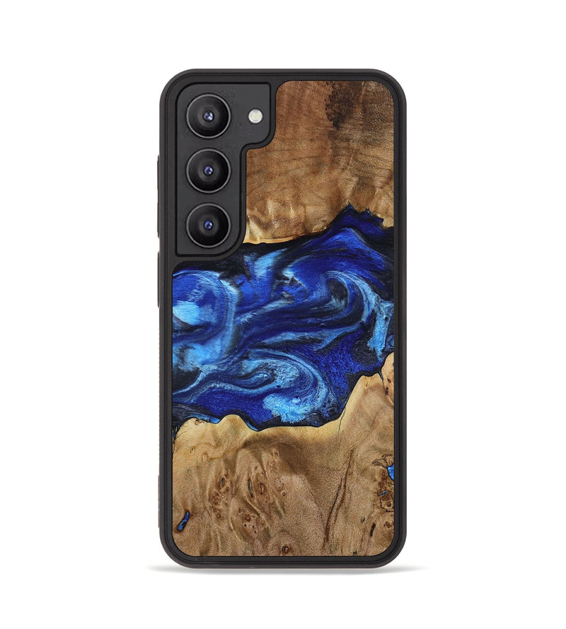 Galaxy S23 Wood Phone Case - Fatima (Blue, 800234)