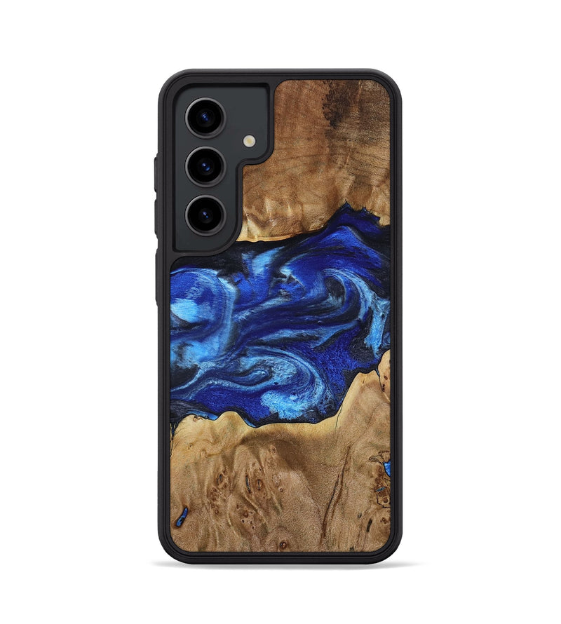 Galaxy S24 Wood Phone Case - Fatima (Blue, 800234)