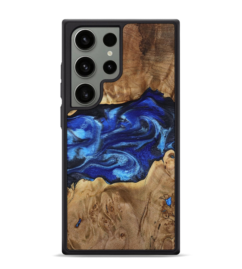 Galaxy S24 Ultra Wood Phone Case - Fatima (Blue, 800234)