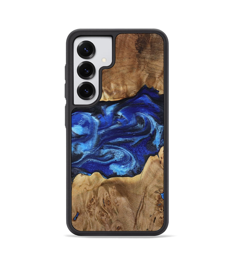 Galaxy S25 Wood Phone Case - Fatima (Blue, 800234)
