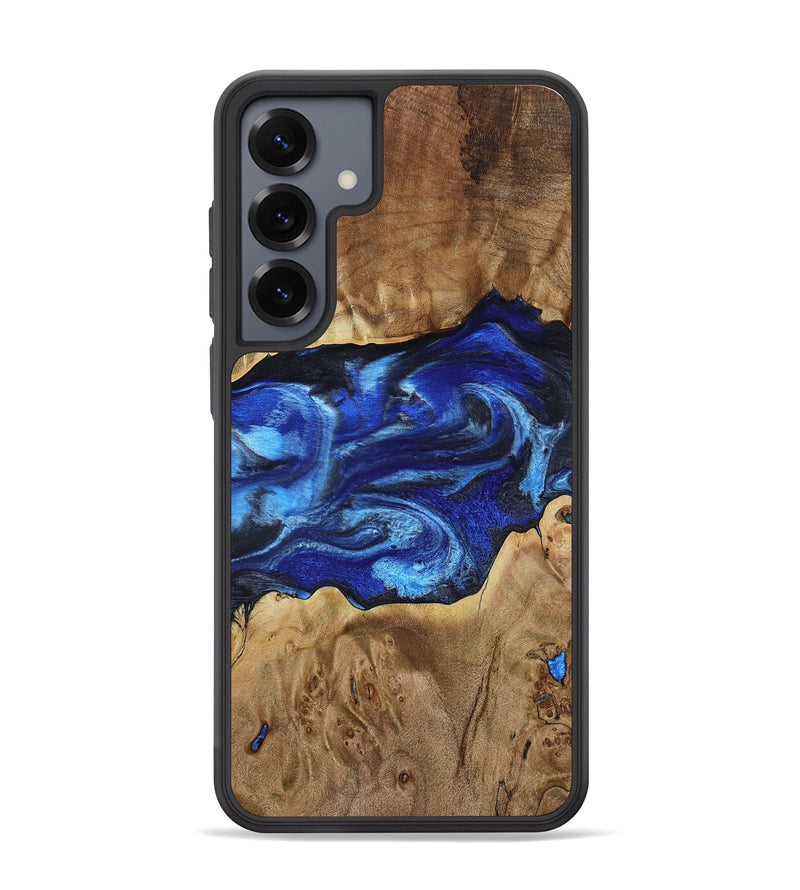 Galaxy S25 Plus Wood Phone Case - Fatima (Blue, 800234)