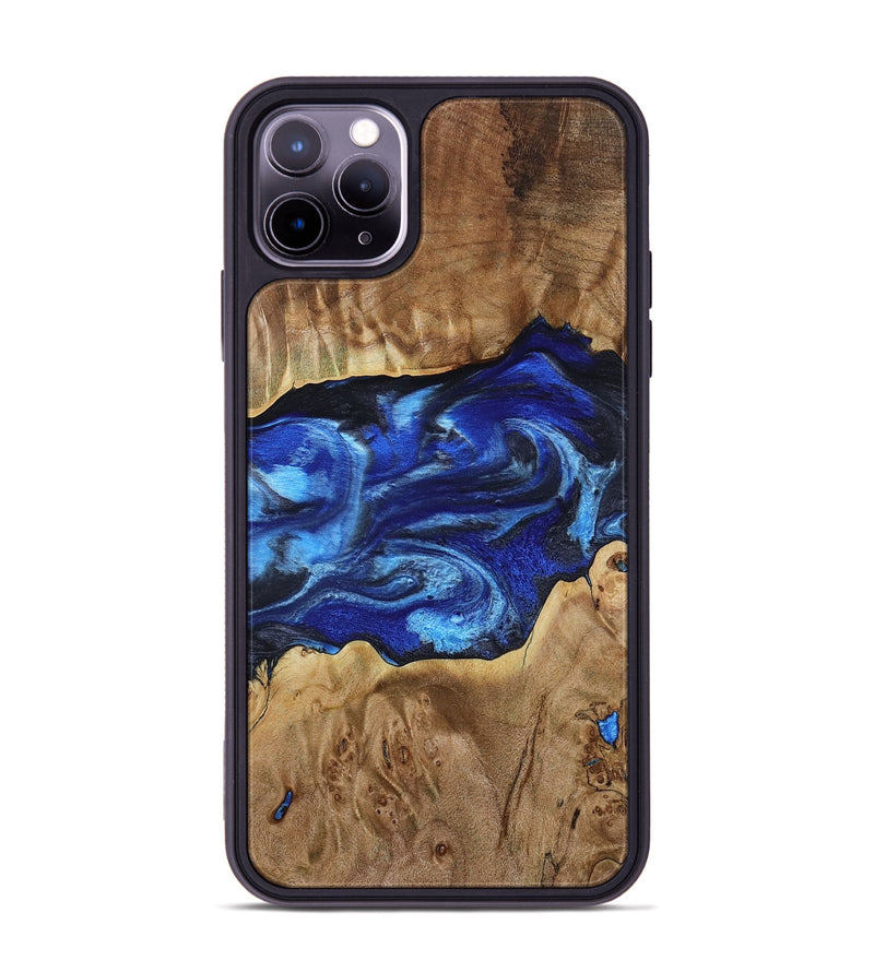 iPhone 11 Pro Max Wood Phone Case - Fatima (Blue, 800234)
