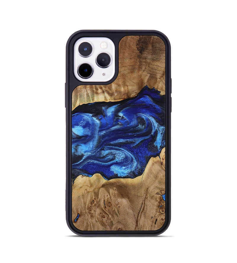 iPhone 11 Pro Wood Phone Case - Fatima (Blue, 800234)