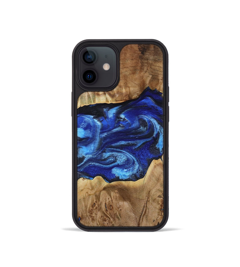 iPhone 12 mini Wood Phone Case - Fatima (Blue, 800234)