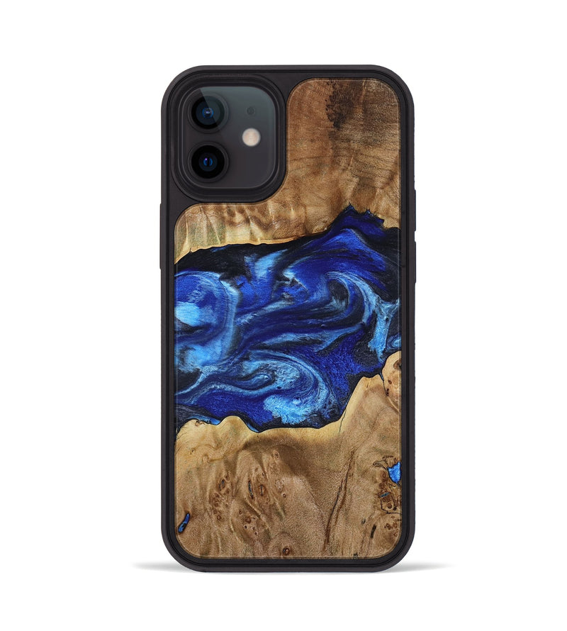 iPhone 12 Wood Phone Case - Fatima (Blue, 800234)