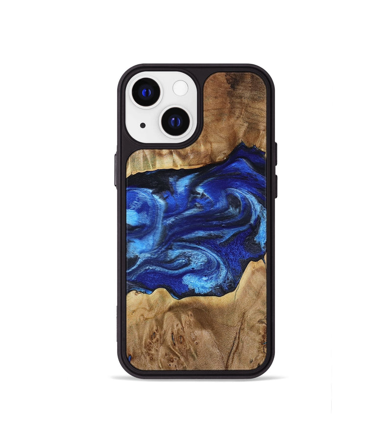 iPhone 13 mini Wood Phone Case - Fatima (Blue, 800234)