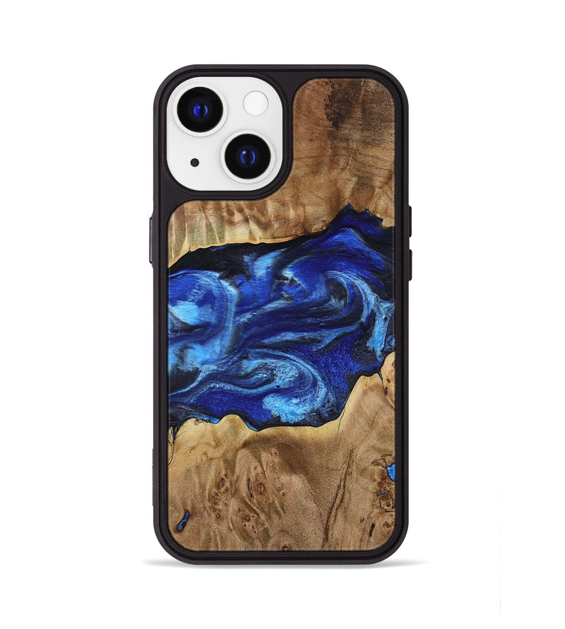 iPhone 13 Wood Phone Case - Fatima (Blue, 800234)