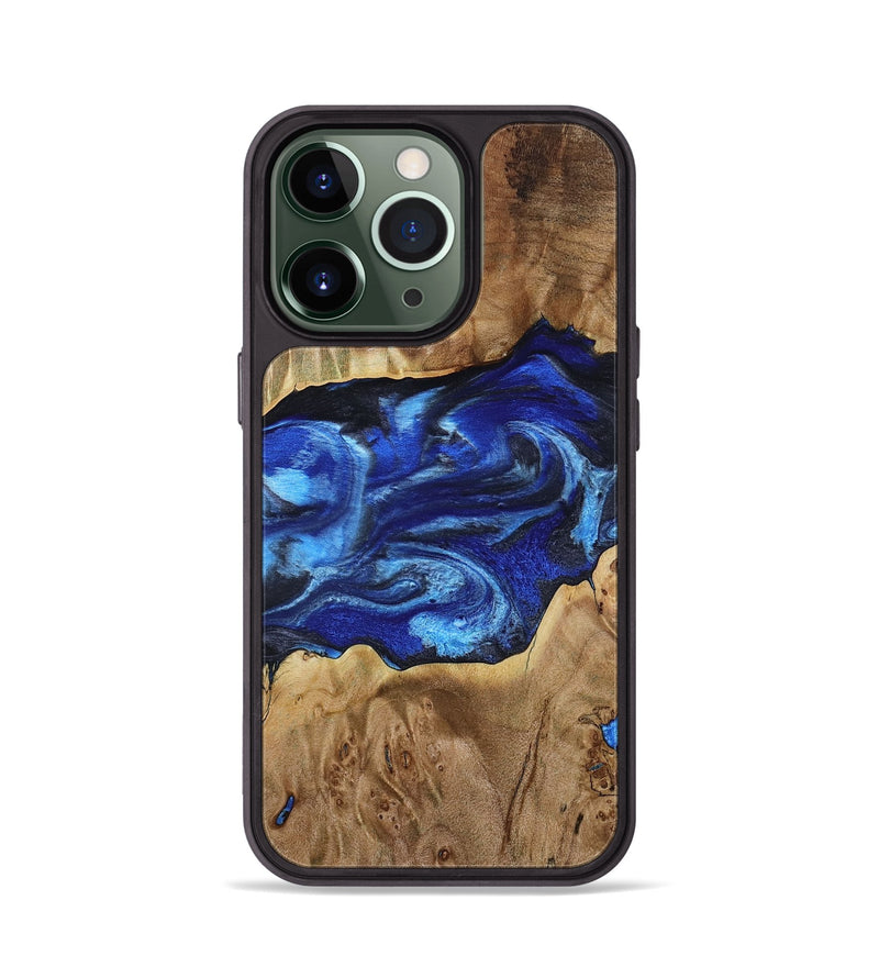 iPhone 13 Pro Wood Phone Case - Fatima (Blue, 800234)