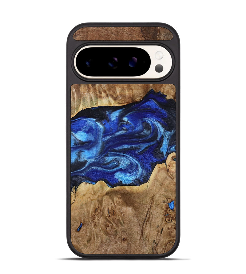 Pixel 9 Pro Wood Phone Case - Fatima (Blue, 800234)