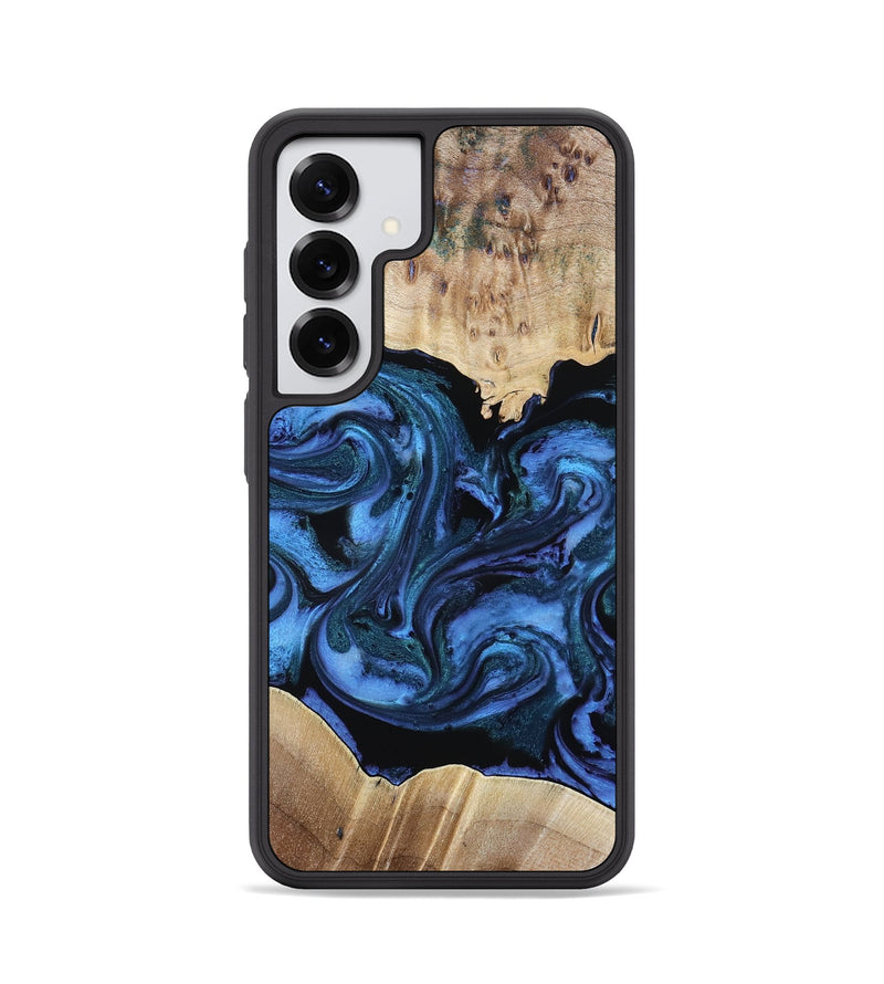 Galaxy S25 Wood Phone Case - Rebecca (Blue, 800235)