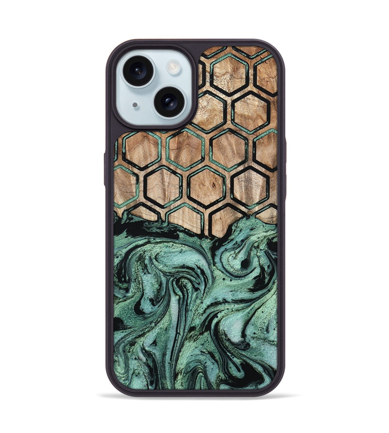 iPhone 15 Wood Phone Case - Emilio (Pattern, 800292)