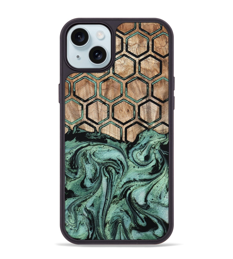 iPhone 15 Plus Wood Phone Case - Emilio (Pattern, 800292)