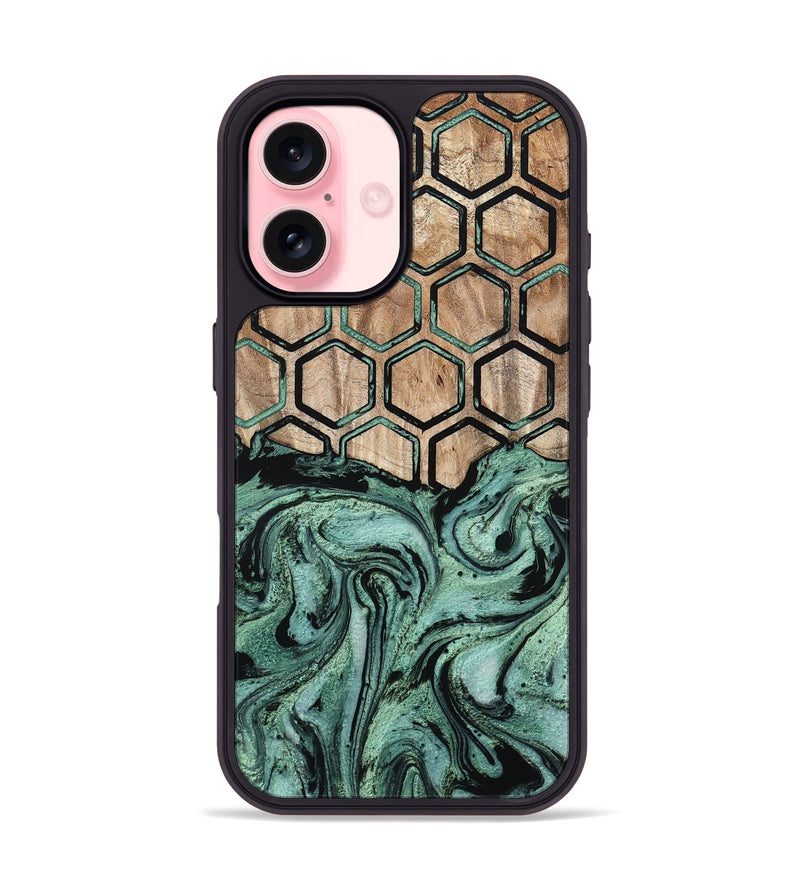 iPhone 16 Wood Phone Case - Emilio (Pattern, 800292)