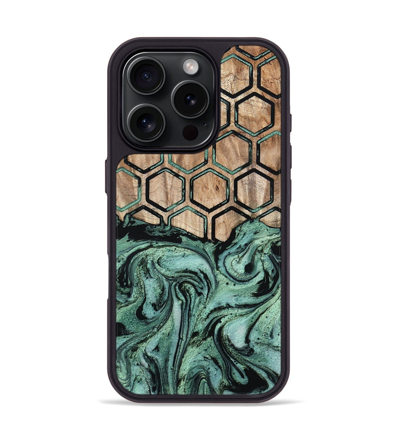 iPhone 16 Pro Wood Phone Case - Emilio (Pattern, 800292)