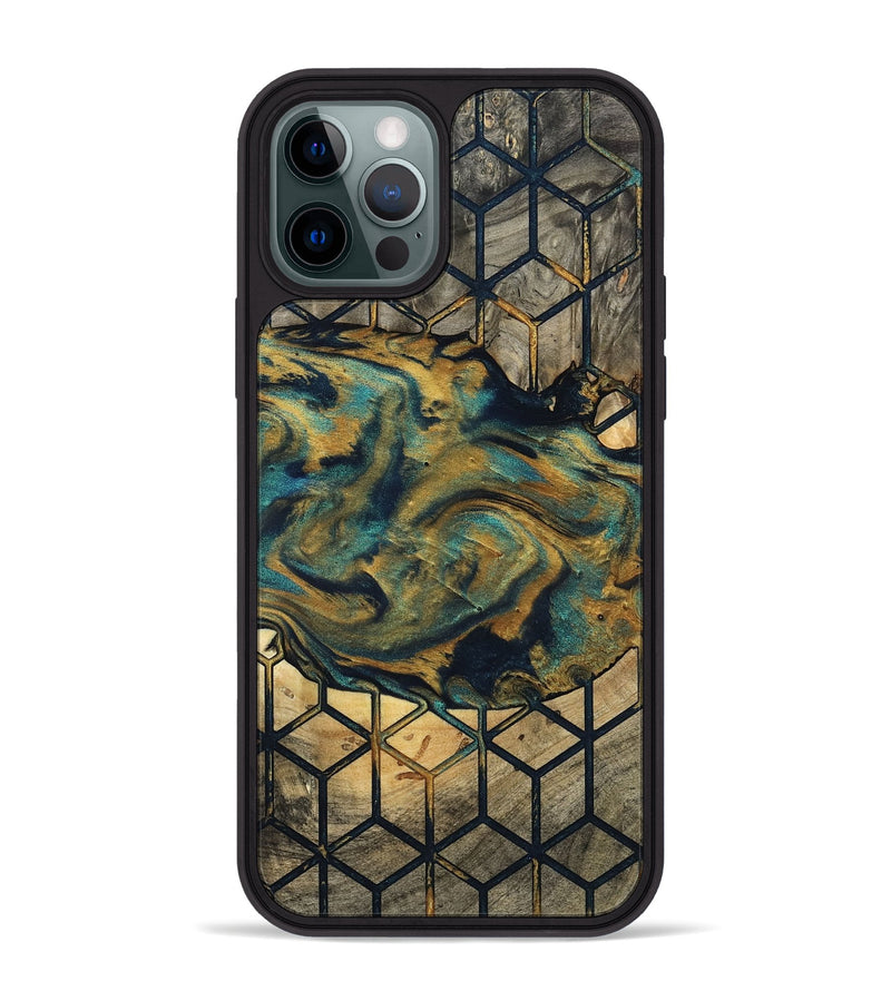 iPhone 12 Pro Max Wood Phone Case - Kisha (Pattern, 800296)