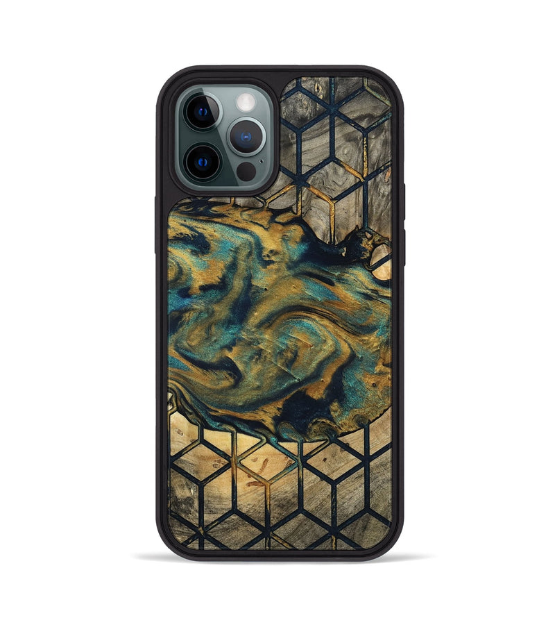 iPhone 12 Pro Wood Phone Case - Kisha (Pattern, 800296)