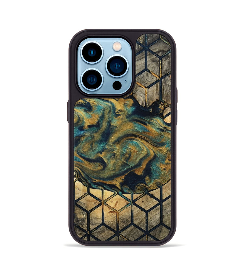 iPhone 14 Pro Wood Phone Case - Kisha (Pattern, 800296)