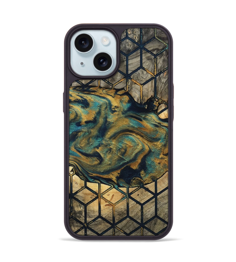 iPhone 15 Wood Phone Case - Kisha (Pattern, 800296)