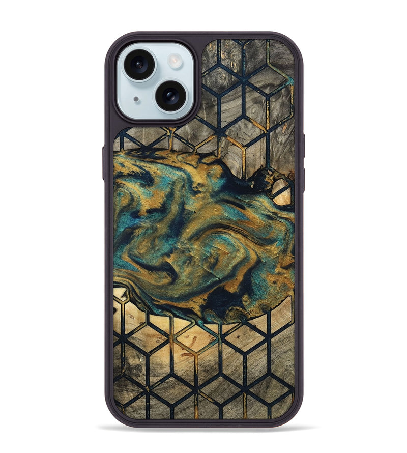iPhone 15 Plus Wood Phone Case - Kisha (Pattern, 800296)