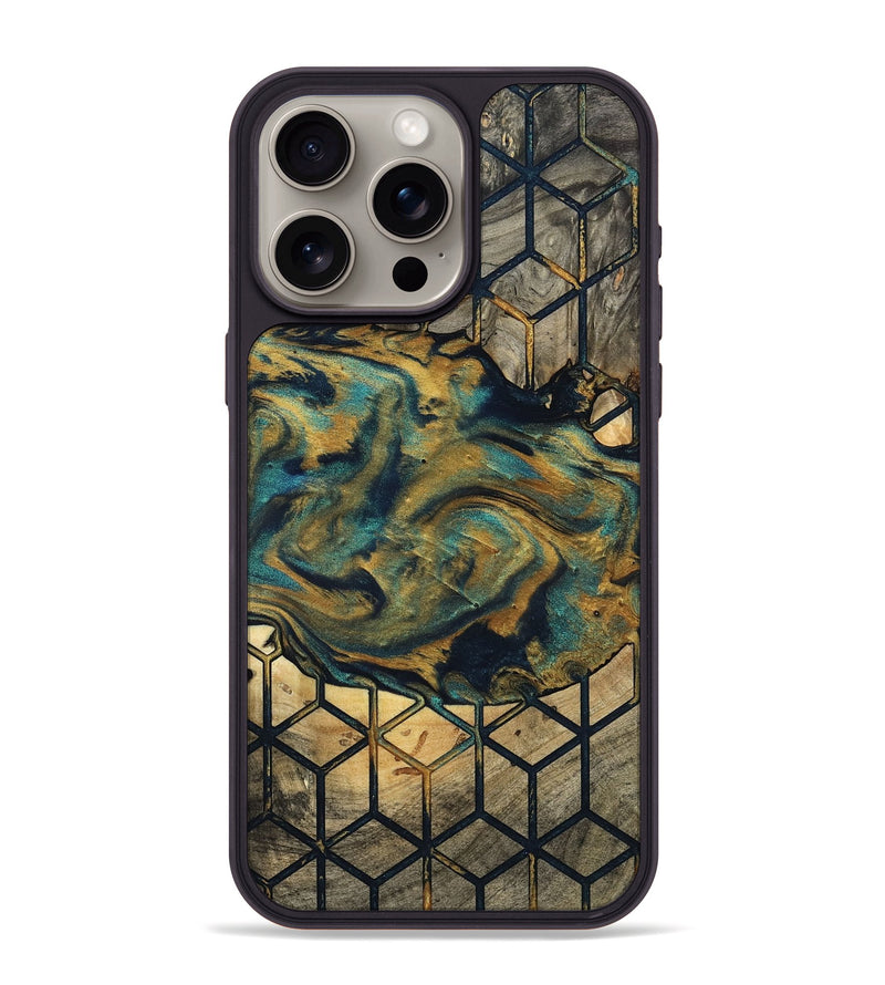 iPhone 15 Pro Max Wood Phone Case - Kisha (Pattern, 800296)