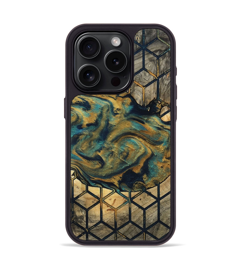 iPhone 15 Pro Wood Phone Case - Kisha (Pattern, 800296)