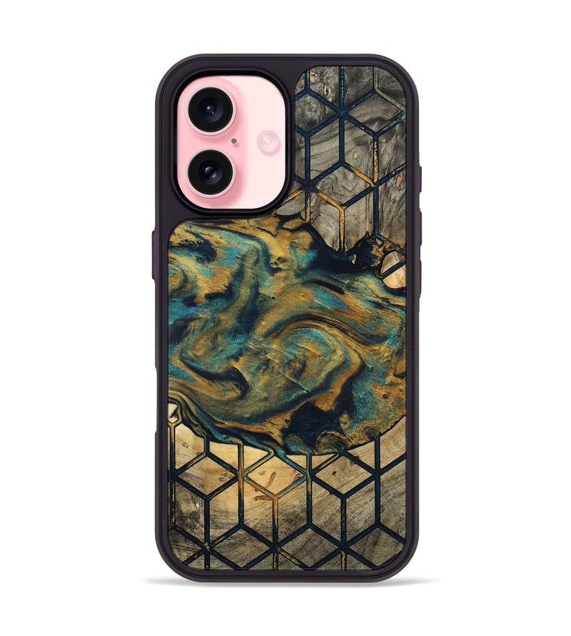 iPhone 16 Wood Phone Case - Kisha (Pattern, 800296)