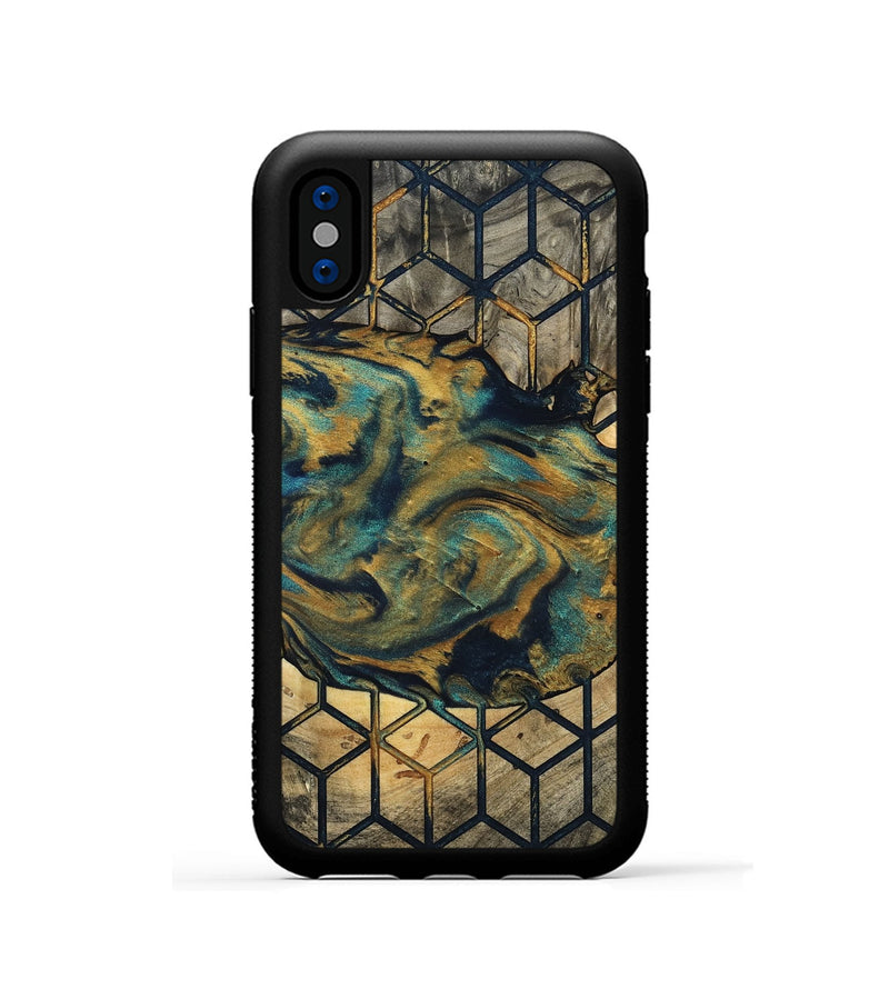 iPhone Xs Wood Phone Case - Kisha (Pattern, 800296)