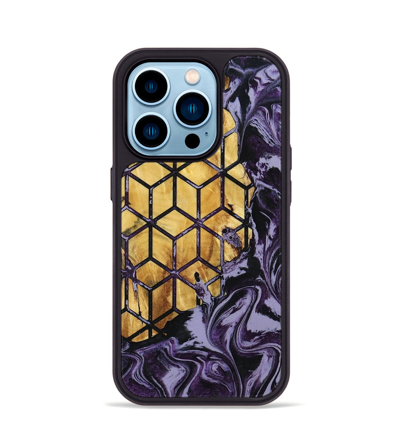 iPhone 14 Pro Wood Phone Case - Anais (Pattern, 800310)