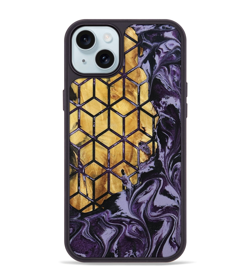 iPhone 15 Plus Wood Phone Case - Anais (Pattern, 800310)