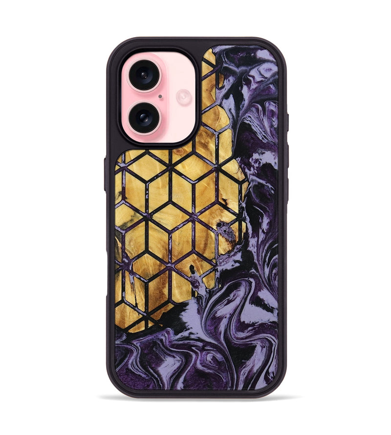 iPhone 16 Wood Phone Case - Anais (Pattern, 800310)