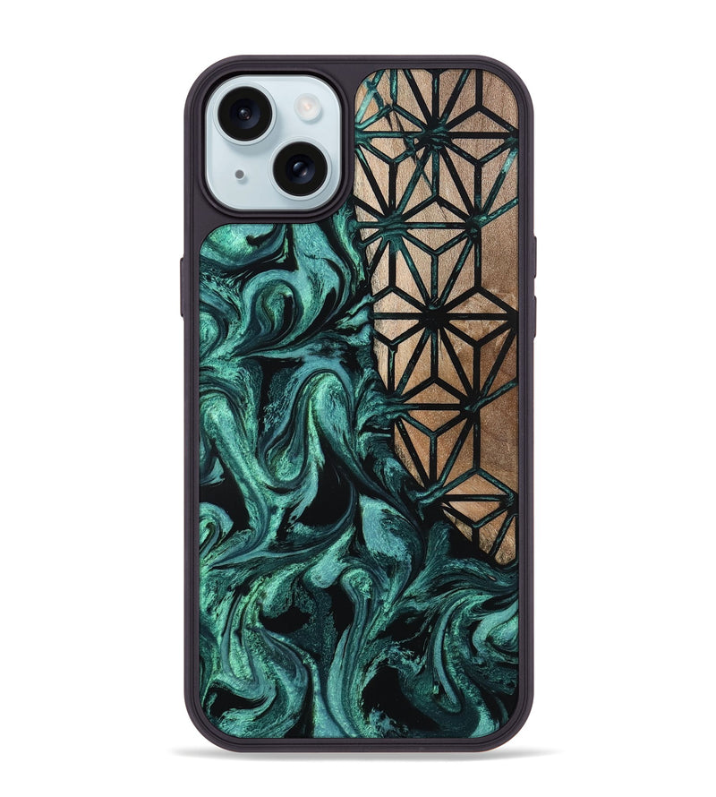 iPhone 15 Plus Wood Phone Case - Nia (Pattern, 800311)