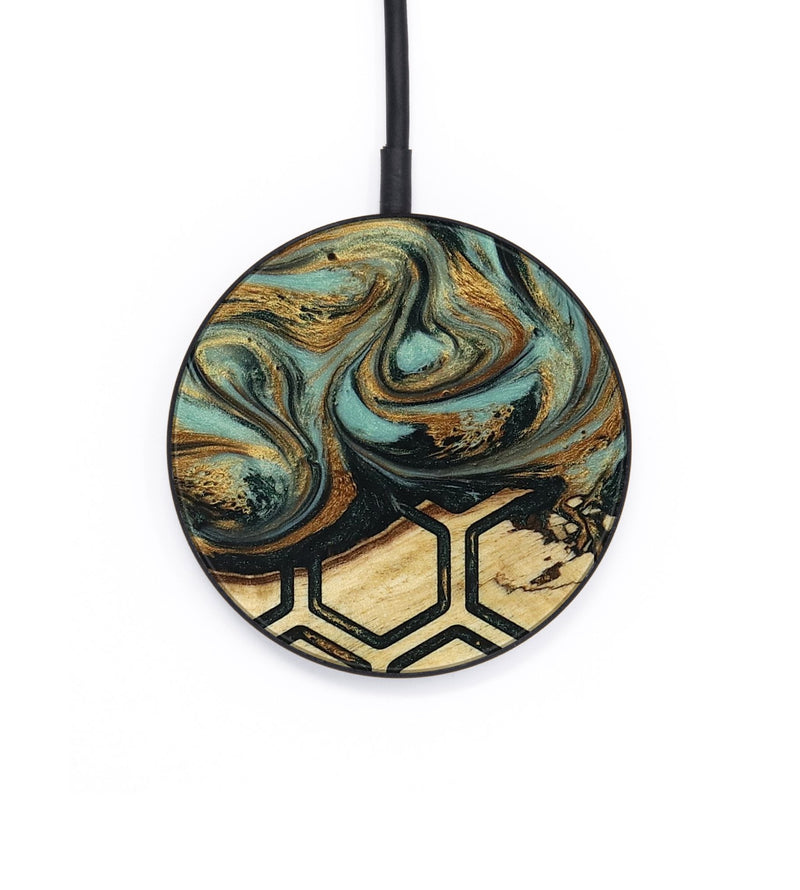 Circle Wood Wireless Charger - Sawyer (Pattern, 800322)