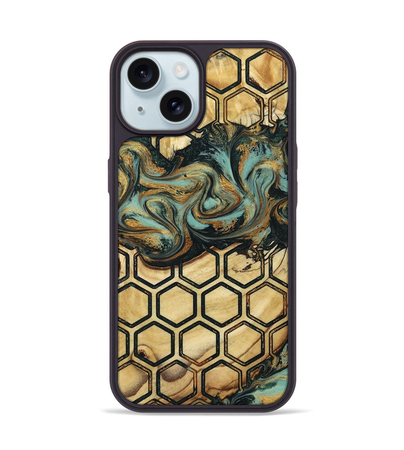 iPhone 15 Wood Phone Case - Sawyer (Pattern, 800322)