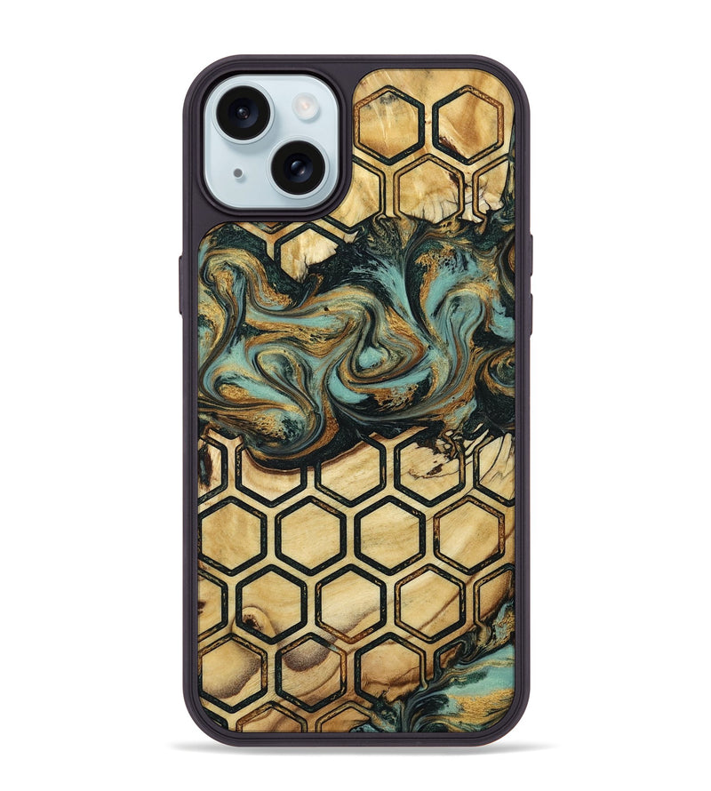 iPhone 15 Plus Wood Phone Case - Sawyer (Pattern, 800322)