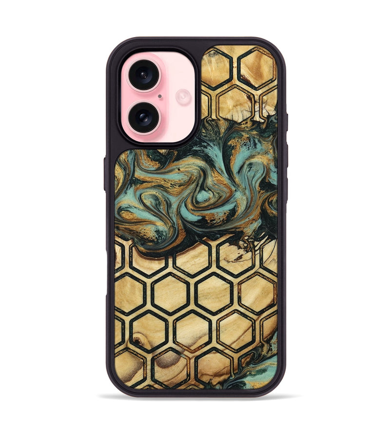 iPhone 16 Wood Phone Case - Sawyer (Pattern, 800322)