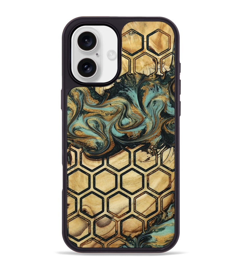 iPhone 16 Plus Wood Phone Case - Sawyer (Pattern, 800322)