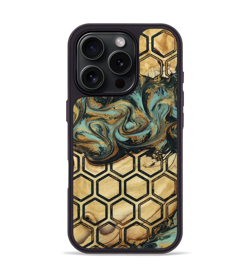 iPhone 16 Pro Wood Phone Case - Sawyer (Pattern, 800322)