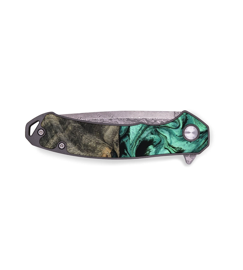 EDC Wood Pocket Knife - Simone (Green, 800329)