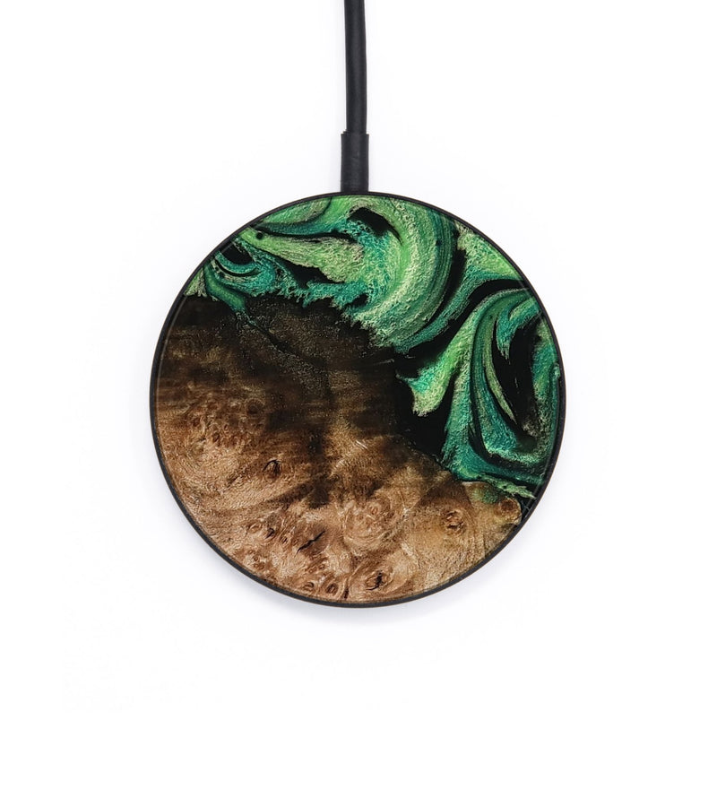 Circle Wood Wireless Charger - Jamie (Green, 800331)